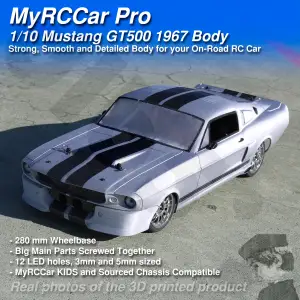 MyRCCar Mustang GT500 1967 1/10 On-Road RC Car Body