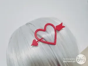 Cupid Hair Accessory - Heart and Arrow Pin