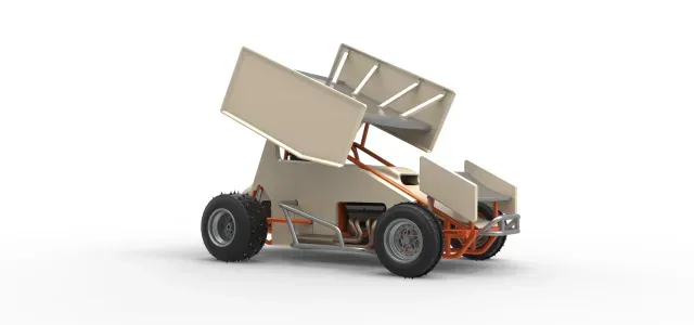 Winged Sprint car for Ice Scale 1:25 — Фото 9 из 9