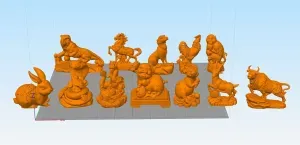CHINESE ZODIAC- 12 ANIMAL DESIGNATIONS - COLLECTION