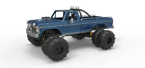 Vintage Monster Truck with double wheels Scale 1:25
