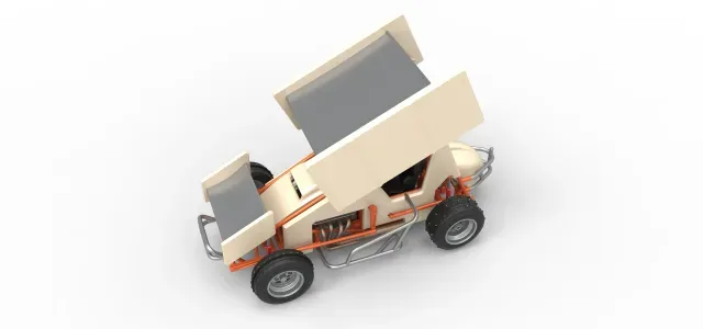 Winged Sprint car for Ice Scale 1:25 — Фото 2 из 9
