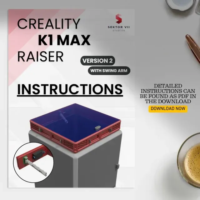 K1 MAX RAISER / LID / TOP COVER / UPGRADE (VERSION 2) — Фото 8 из 9