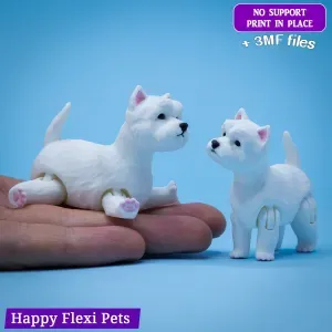 Westie - West Highland White Terrier the flexi toy SNAP+3MF