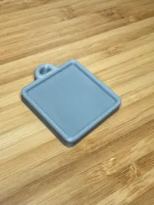 Keychain Blank Square Template with Indent