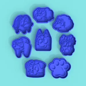 CORTANTES + ESTAMPAS BLUEY / BLUEY CUTTERS + STAMPS