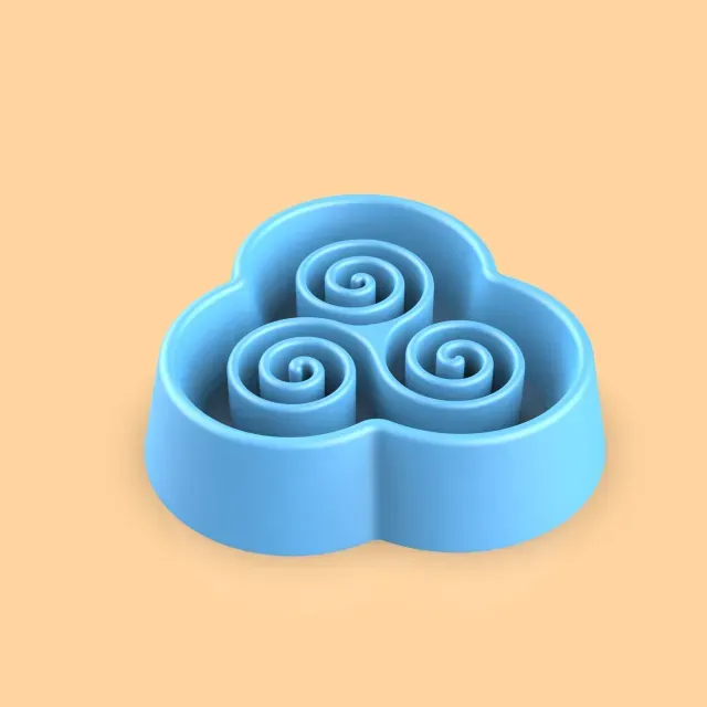 Triskelion Slow Feeder, 3D Dog or Cat Bowl, Safe Food — Image 3 of 5
