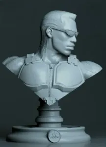 Tactical Warrior Bust – Futuristic Soldier Figurine