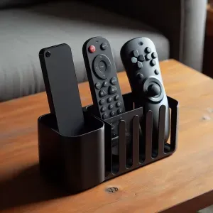 Remote Basket and Caddy as Living Room Organizer