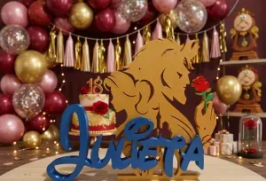 🌹 Beauty and the Beast Name Sign: Magical Decor - [Julieta]