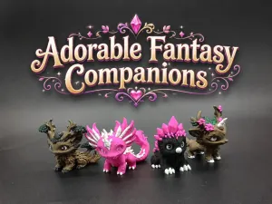Adorable Fantasy Companions Set - Multicolor Chibi Toy