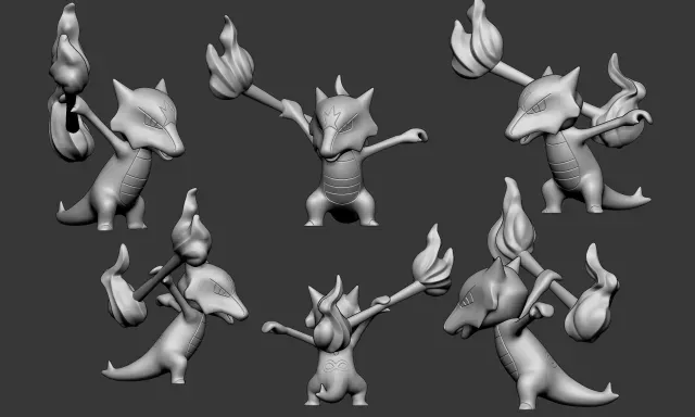 Pokemon - Alolan Marowak with 2 poses — Фото 2 из 9