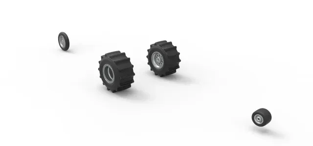 Wheel Set of Top Fuel Dirt Dragster Trike Scale 1:25 — Фото 6 из 9