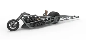 Top fuel dragster motorcycle Base Scale 1:25