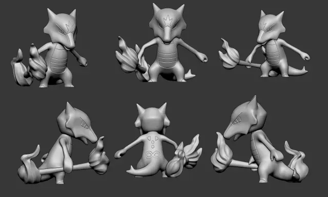Pokemon - Alolan Marowak with 2 poses — Фото 6 из 9