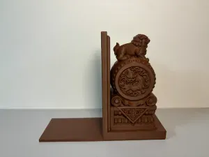 Chinese-style stone lion book stand and bookshelf