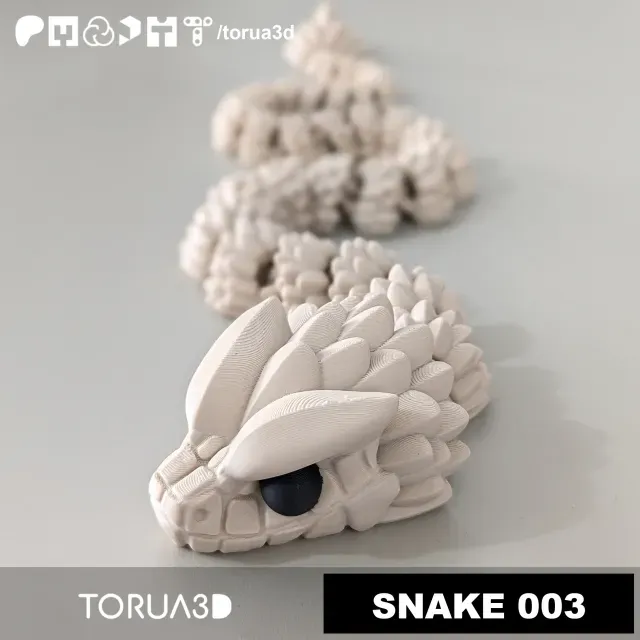 Articulated Snake 003 - Print in place - No supports - STL — Фото 5 из 6