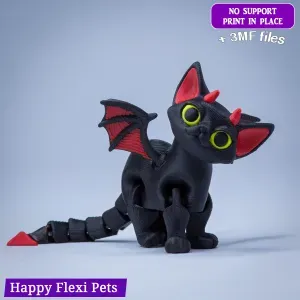 Malacoda the flexi demonic cat v2025 (SNAP + 3MF)