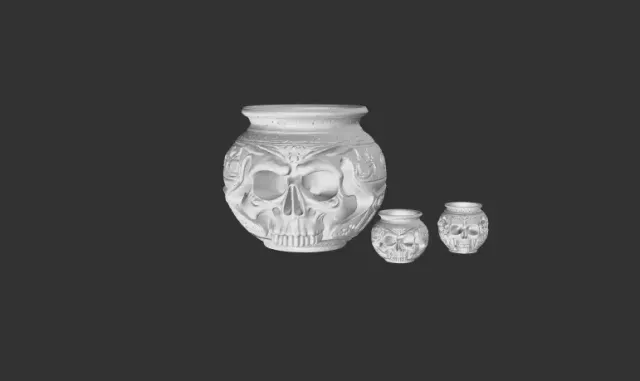Skull Amphora with Roses — Image 2 of 6