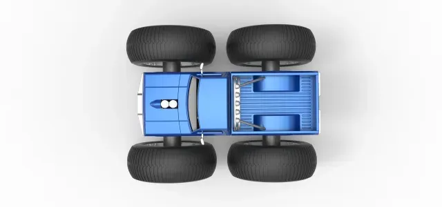 Vintage Monster Truck with oversized wheels Scale 1:25 — Фото 6 из 9