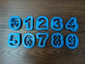 Numbers 0 - 9 Cookie Cutter Set