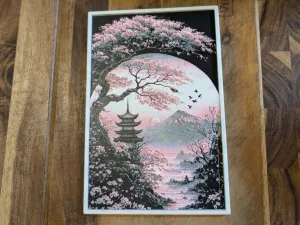 Sakura Landscape Filament Painting