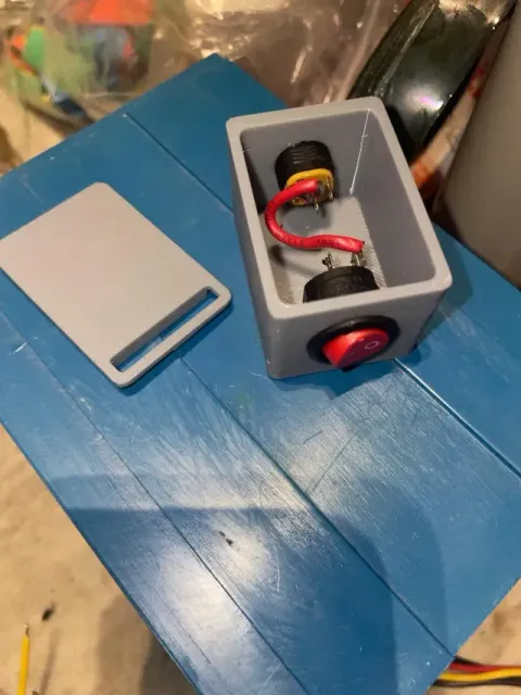 Compact DC Jack & Rocker Switch Box