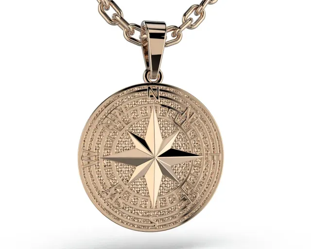 Printable jewelry pendant wind rose STL — Image 5 of 9