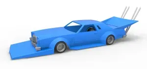 Shell and wheels Bosozoku style car Scale 1:25