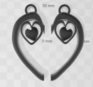 Heart Split Pendent