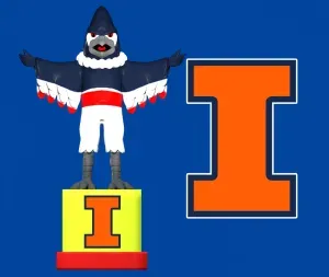 NCAA - Kingfisher mascot statue - UIUC - 3d Print