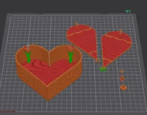 origami caja de corazon