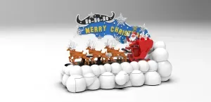 "Running Santa Claus Sleigh - Gift Box"