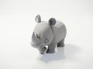 Cute Baby Rhino Figurine Animal 3D Printable