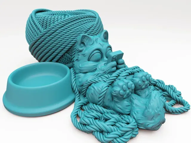 Cute Cat Phone Stand Organizer — Image 7 of 9