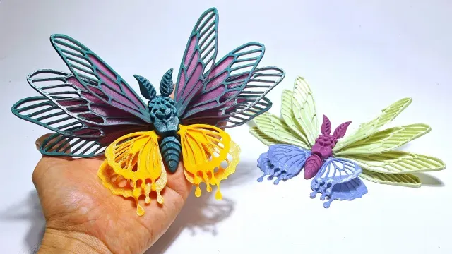 Aurora Winged Moth (stl/3mf files) — Image 2 of 9