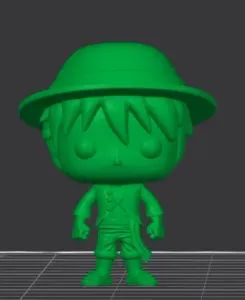 Funko Chibi Monkey D Luffy - One Piece Anime Figure 3D Print