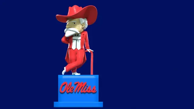 NCAA - Colonel Reb mascot - Ole Miss Rebels 1 - 3d print — Фото 2 из 7