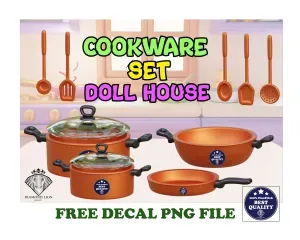 Cook-Ware Set Miniature Toys for Doll House