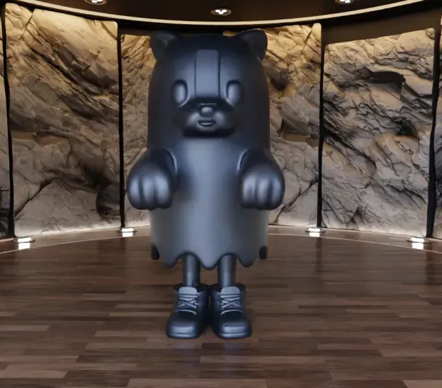 Jiangshi Ghost Bear Fan Art Toy — Image 2 of 9