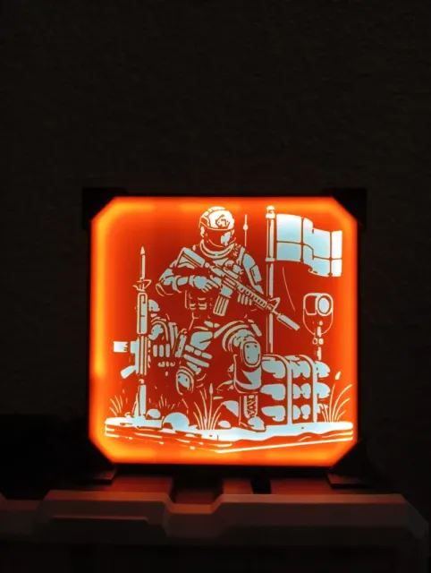Soldier Lamp (DIY) With Easy Solution To Change Front !