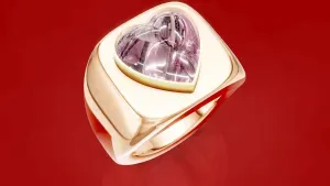 Heart Cabochon Signet Ring