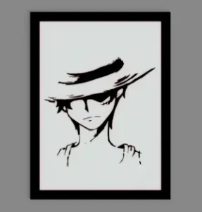 Luffy Two-Color Wall Art - 3D Model for FDM Printing