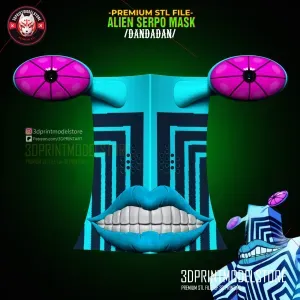 Dandadan Alien Serpo Mask - Okarun Cosplay - Granny Turbo
