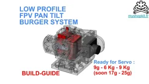 Diy Printed Low Profile Pan Tilt FPV Gimbal Burger System