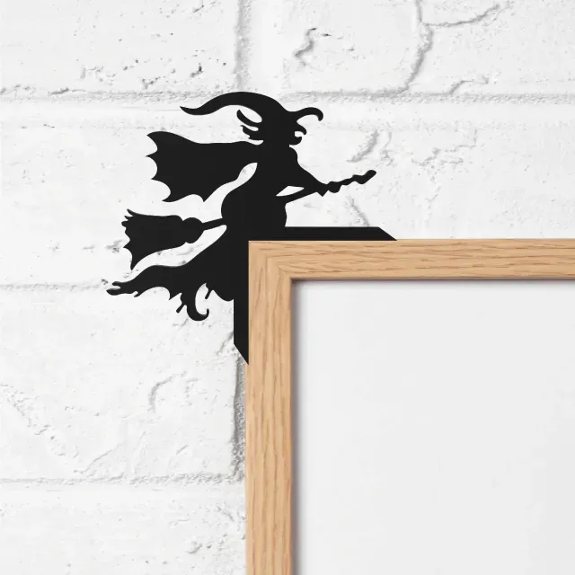 Halloween Door Corner Decor, Flying Witch Shaped — Фото 5 из 8