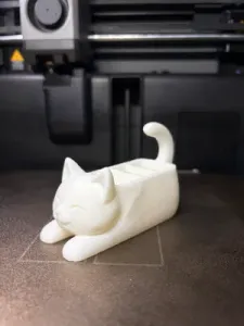 Cute Cat Desk Organizer-3D Print Model