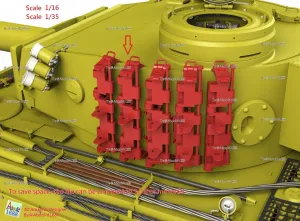 Tiger Tank Outer track hanger of turret_B. (STL-35-16)