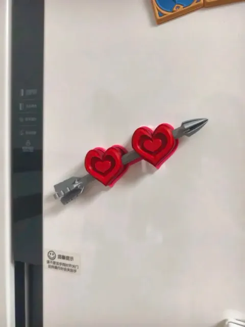 Two Hearts One Arrow Decorative Applique