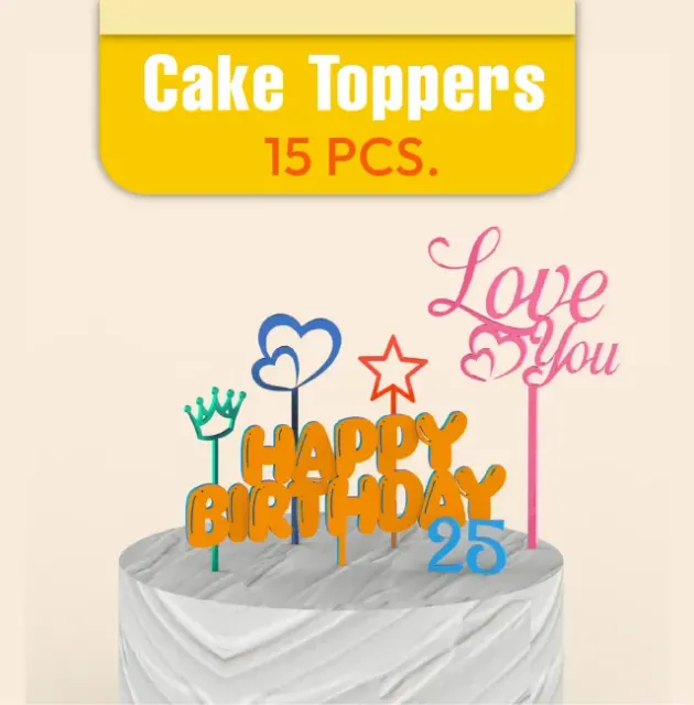 3D Cake Toppers Set, 15 pcs. Bundle — Фото 2 из 9